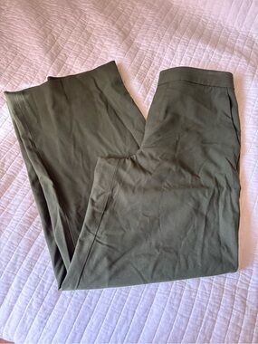 Women’s Hayden Wide Leg Olive Green Stretch Casual Pants